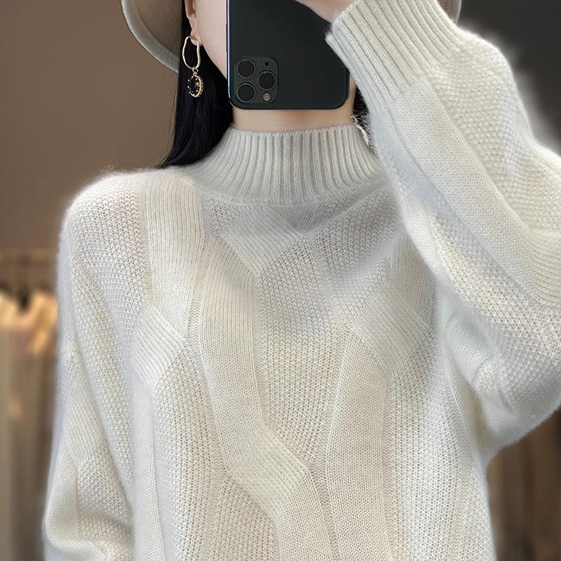 Женский кашемировый свитер Qinghe кашемир 30% кашемир 70% шерсть осенне-зимний пуловер теплый и модный