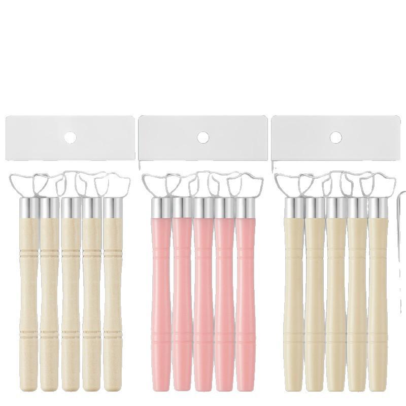 5-Piece Pottery Tool Set for Shaping, Sculpting, Handles