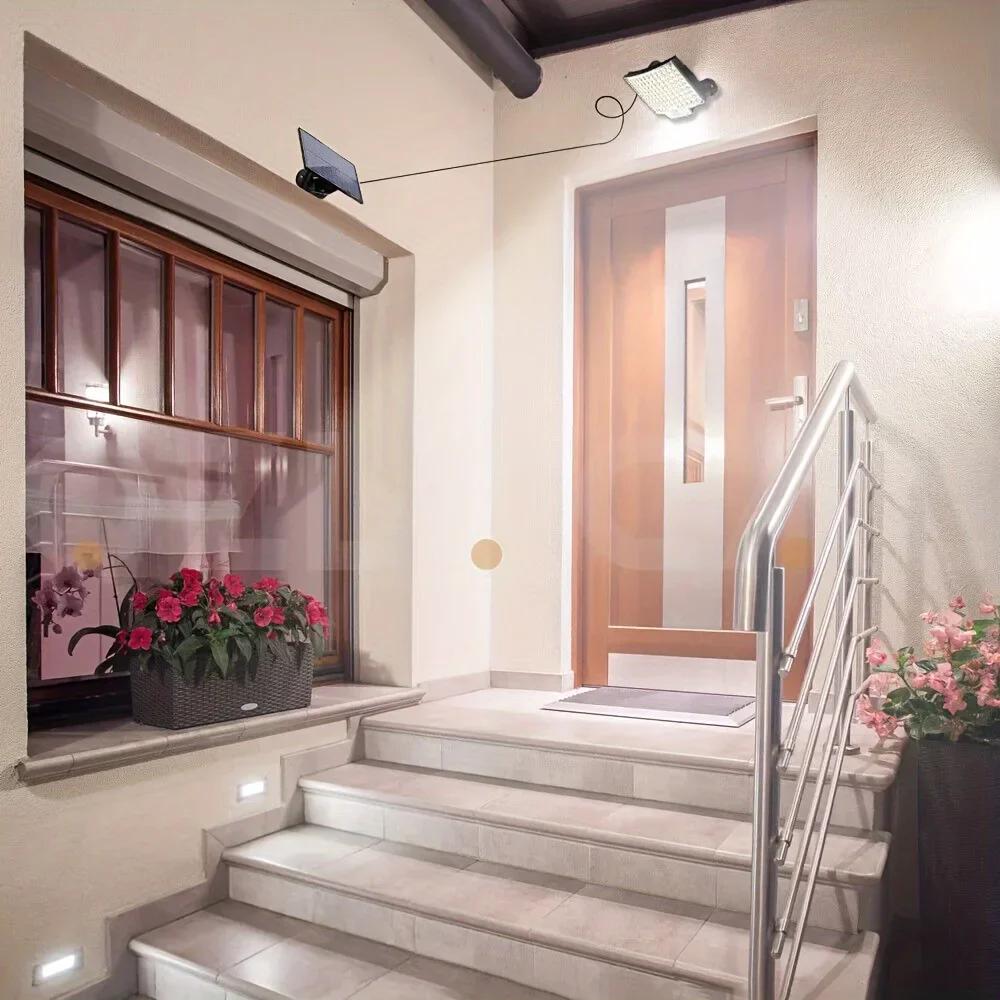 2/4PCS Outdoor Security Solar Wall Lamp 106LEDs Motion Sensor Flood Light with Remote 4 Modes for Outside Garden Garage Lighting