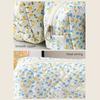 Polyester Pencil Case Large Capacity Storage Bag New Floral Quilted Pen Bag  Daily Stationery