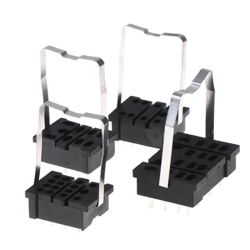 Pcb Mount Relay Socket Base Pt08-0 Pt14-02 Py14-02 8-Pin 14-Pin Solder Type Relay Holder For Intermediate Relays