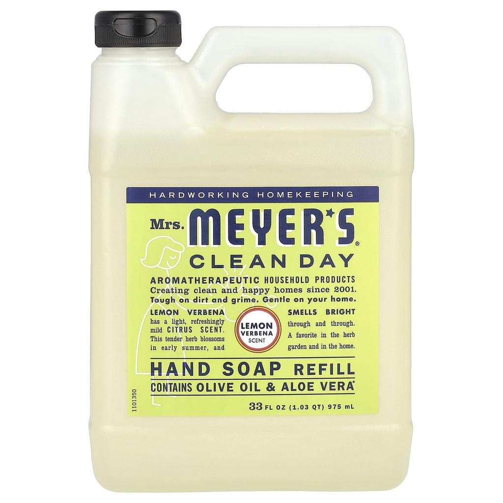 Mrs. Meyers Clean Day Жидкое мыло для рук, с ароматом лимонной вербены, 33 жидких унции (975 мл)