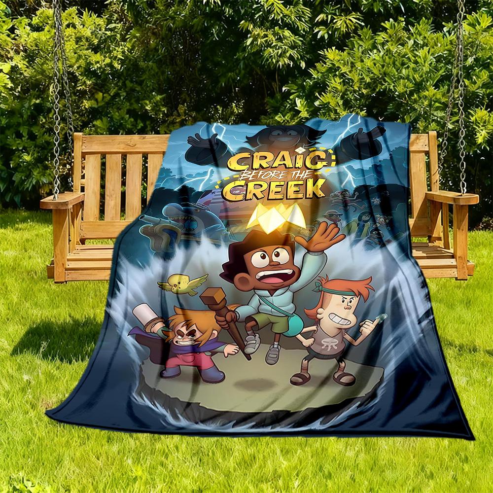 1pc Craig of the Creek Outdoor Blanket Lightweight Flannel, All-Season Use for Sofa, Bed, Travel, Camping, Living Room, Office, Couch013