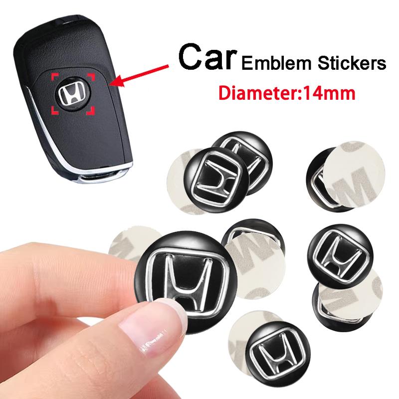 fxcp3 5/10Pcs Aluminium Metal Car Key Badge Stickers For Honda Civic FIT Accord Prelude CRV 5th City CRZ CRX Jazz HRV Pilot Odyssey