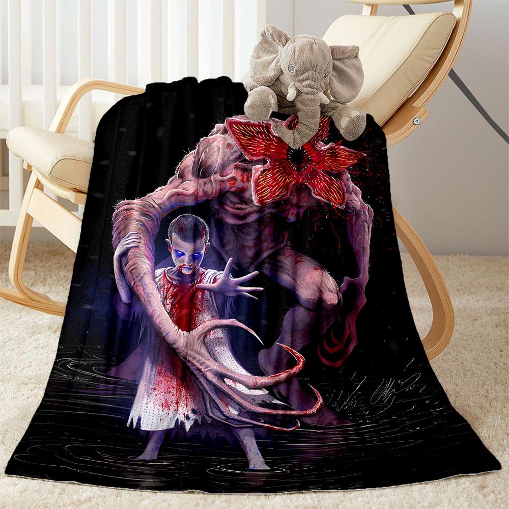 Stranger Things Blanket Suitable for sofas,travel, living rooms also a good gift for friends and family Suitable for all seasons.