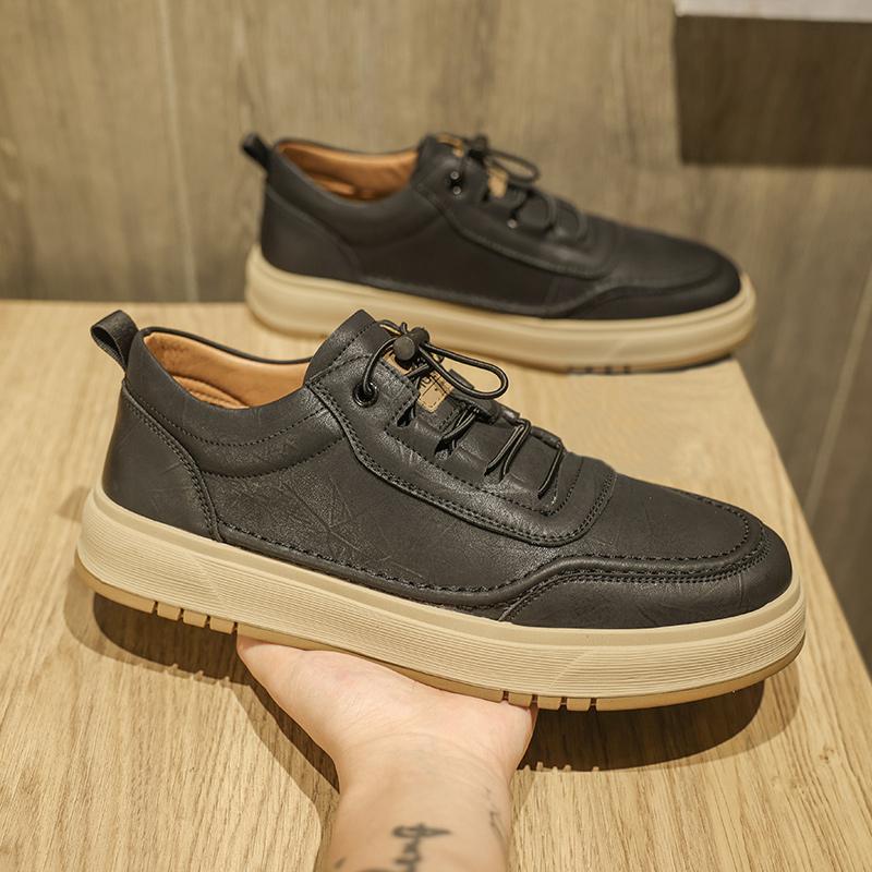 Brand Men New Outdoor Walking Vulcanized Shoes Genuine Leather Tennis Masculino Designer Flat Shoes Casual Leather Sport Shoes