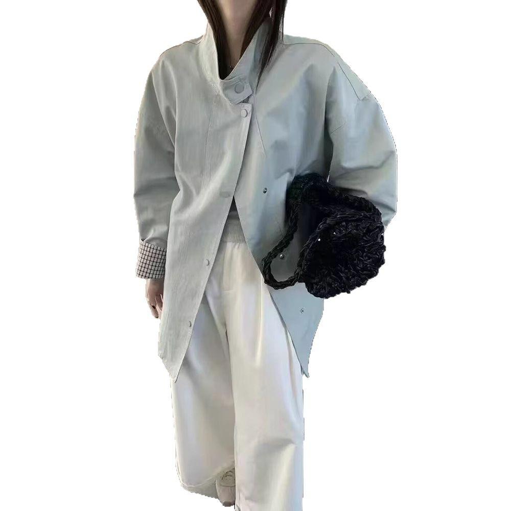 Женский тренч средней длины в корейско-британском стиле - Ретро, Универсальный, Высококлассный для весны и осени 2025