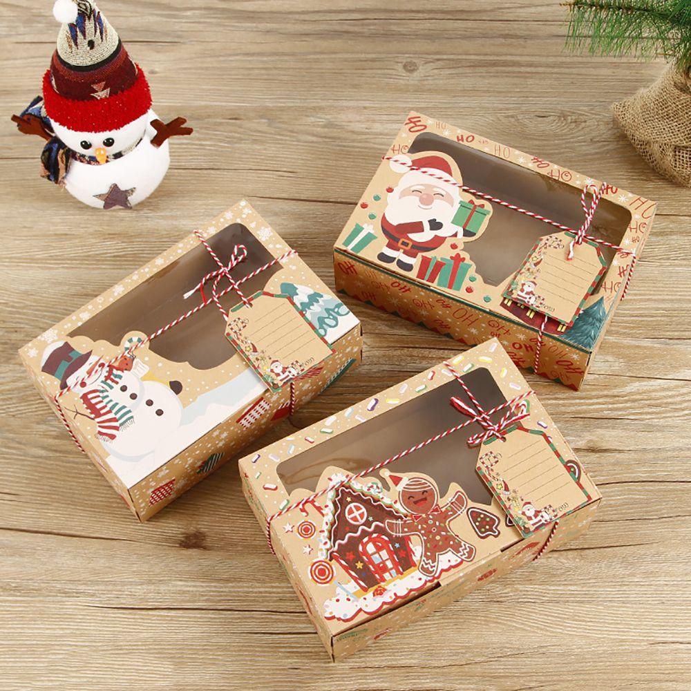 Коробки для печенья и конфет, Коробки для угощений, Коробки для десертов, Рождественские подарочные коробки, Упаковка для еды, Кондитерские коробки, Подарочный пакет
