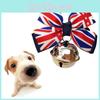 Галстук-бабочка Юнион Джек, ошейник для питомца с колокольчиком, идеально подходит для собак и кошек малых и средних размеров
