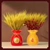 Red Blessed Bag Fortune Making Festival Decoration New Flower Arrangement Vase Chinese New Year