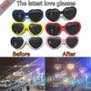 Long-lasting Lights Become Love Image Heart Diffraction Glasses Heart-shaped Special Effect Glasses