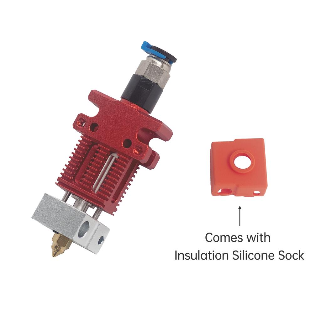 CR-6 SE Комплект горячего конца цельнометаллического сопла с термоблоком, соплом 0,4 мм и силиконовым носком