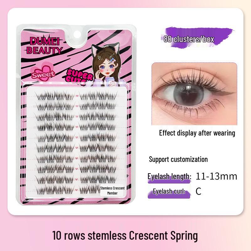 10-Row Autumn Leaf & Sunflower Faux Eyelashes - Flat, Glue-Free