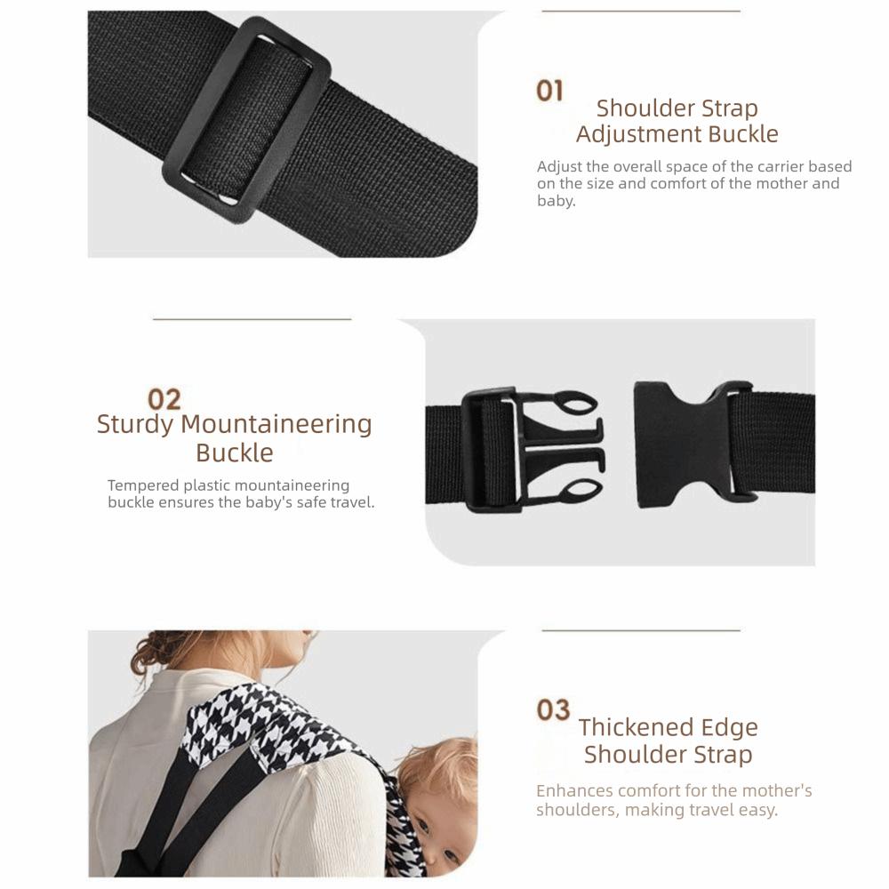 Breathable Design Baby Wrap Carrier Multifunctional Use Baby Swaddle Strap Front Facing