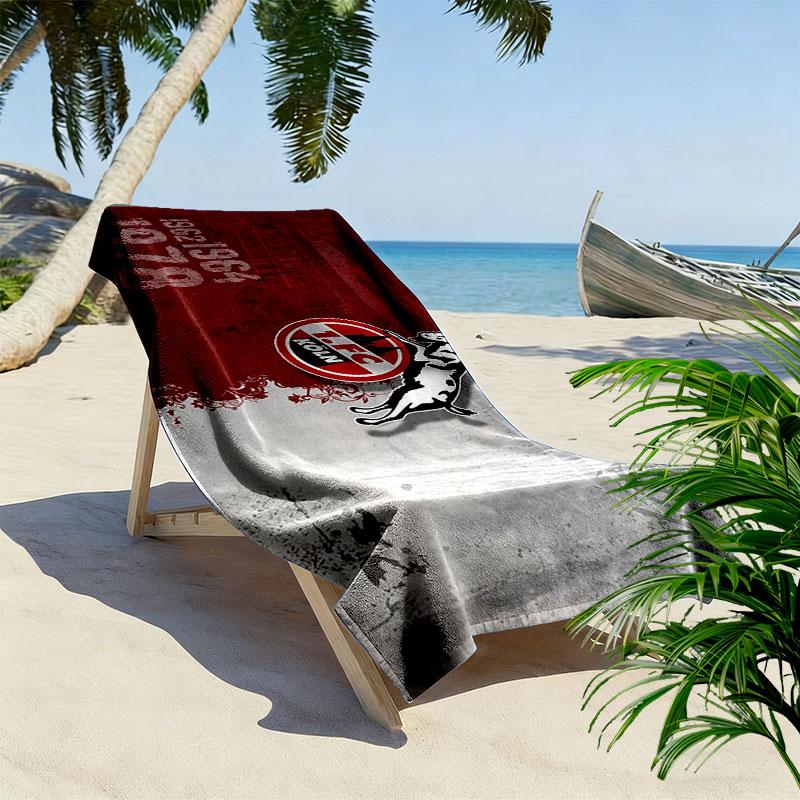 Köln FC Print Beach Towel, Large Soft Quick Dry Towel for Beach Camping Swimming