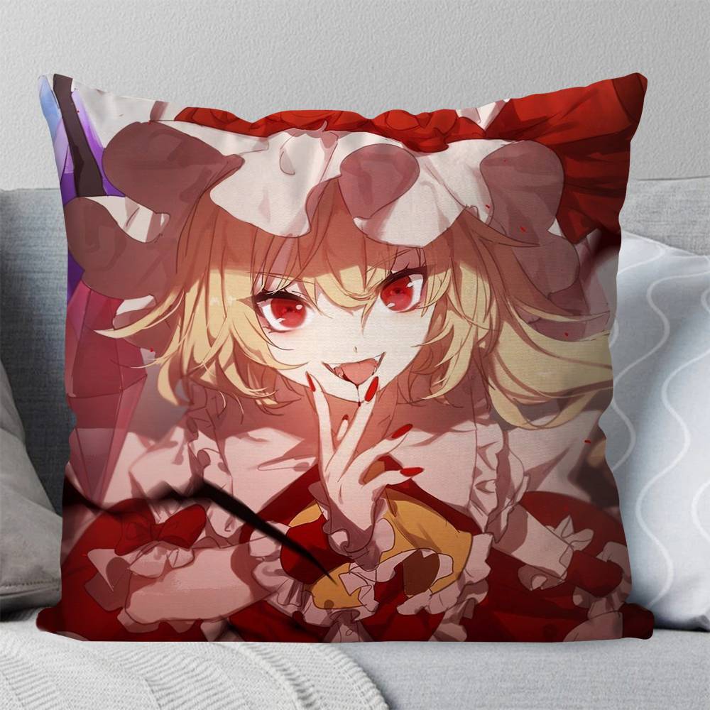 Touhou Project Flandre Scarlet Anime Pillow Case Fashion Square Pillowcase Bedroom Sofa Room Ins Decoration Leisure