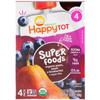 Happy Family Organics Organic Happy Tot, Superfoods, Organic Pear, Beet & Blueberry + Super Chia, Step 4, 4 Bags, 4.22 Oz (120 G) Each