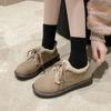 Модные повседневные женские туфли из хлопка с мягкой подошвой, дизайнерские зимние теплые туфли корейского дизайнера для женщин