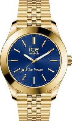 Авторизованный дистрибьютор Ice watch солнечные часы 023798 Золотисто-синие средние солнечные часы секонд-хенд водонепроницаемые мужские [ICE сталь]