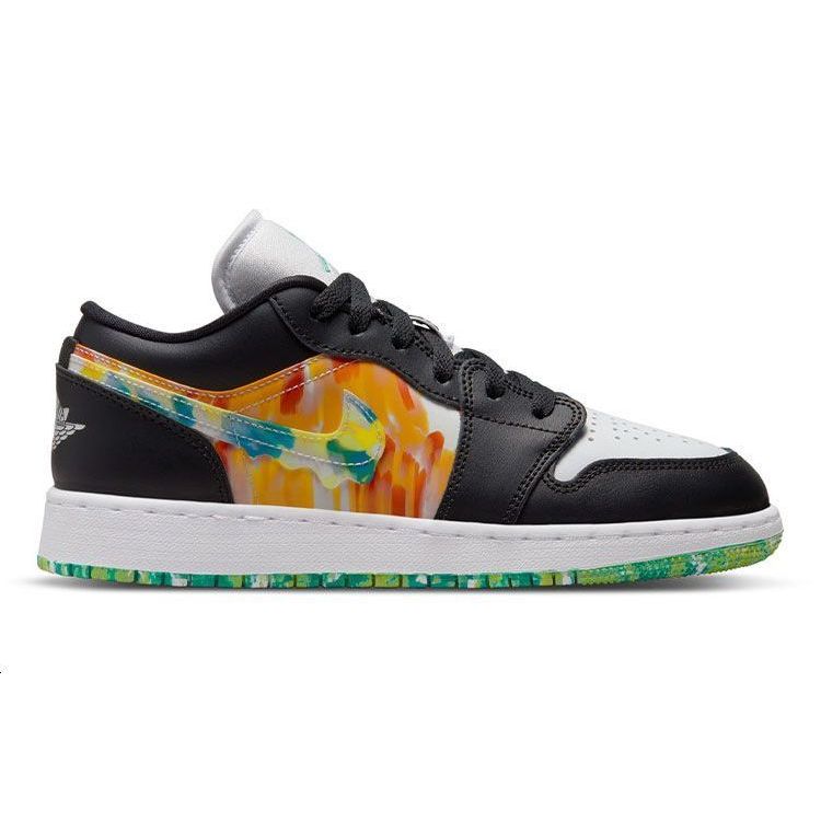 Детские кроссовки Air Jordan 1 Low SE GS Drip Black Team-Orange Kumquat DJ6252-038