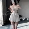 Erotic Underwear Sexy Pure Desire Halter Lace Seductive Nightdress Hot See-through Uniform Supplies Set 8866