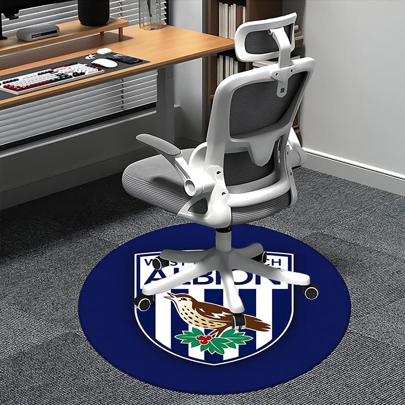 West Bromwich Albion Chair mat Round Rug-Office carpet, Non-slip, Suitable for Living Rooms, Bedrooms decor.1205028a