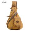 Old-fashion Canvas Men's Chest Pack Large Capacity One Shoulder Bag Trendy College Student Crossbody Bag Birthday Gift for Husband Boy Friend