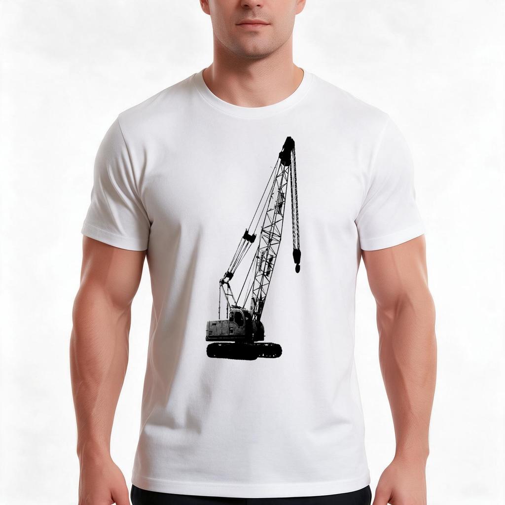 Black Crane Tshirt Summer Casual Cotton Tee Oversized Streetwear Tops Vintage Graphic Print Loose Fit Short Sleeve