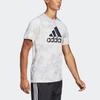 adidas Удобная влагоотводящая футболка с коротким рукавом и круглым вырезом, мужские топы, белая DP3124