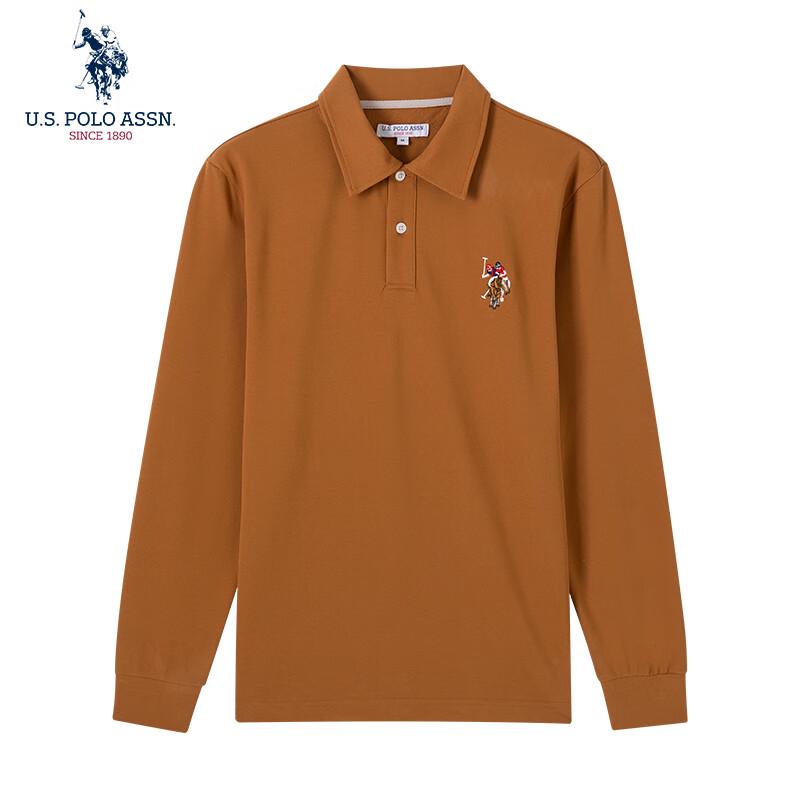 U.S. Polo Assn. Мужская рубашка-поло с длинным рукавом в стиле business casual