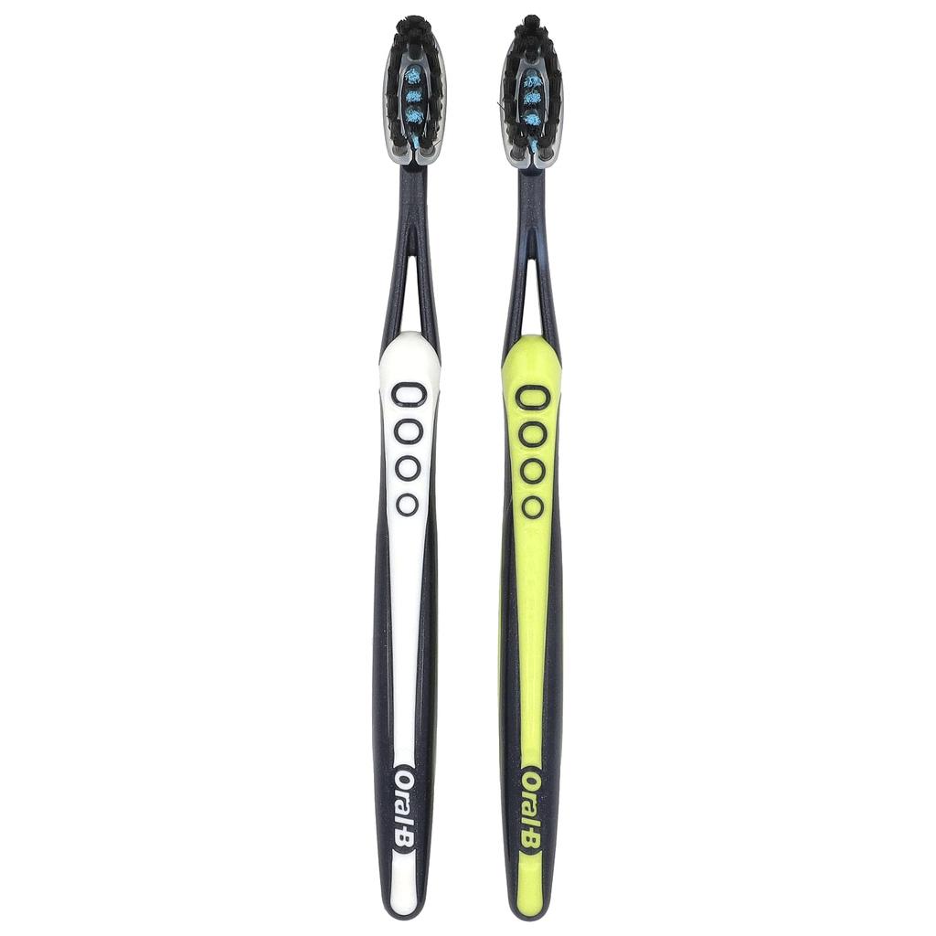 Oral-B Зубная щетка Pro-Flex Charcoal, средняя жесткость щетины, 2 штуки