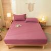 Простыня на резинке однотонная, чехол для матраса с эластичной лентой, простыня для односпальной, двуспальной, королевской кровати, простыня высокого качества