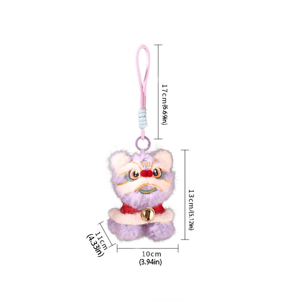 Cartoon Lion Dance Pendant Awakened Lion Chinese New Year Gift Lion Dance Keychain Small Gift