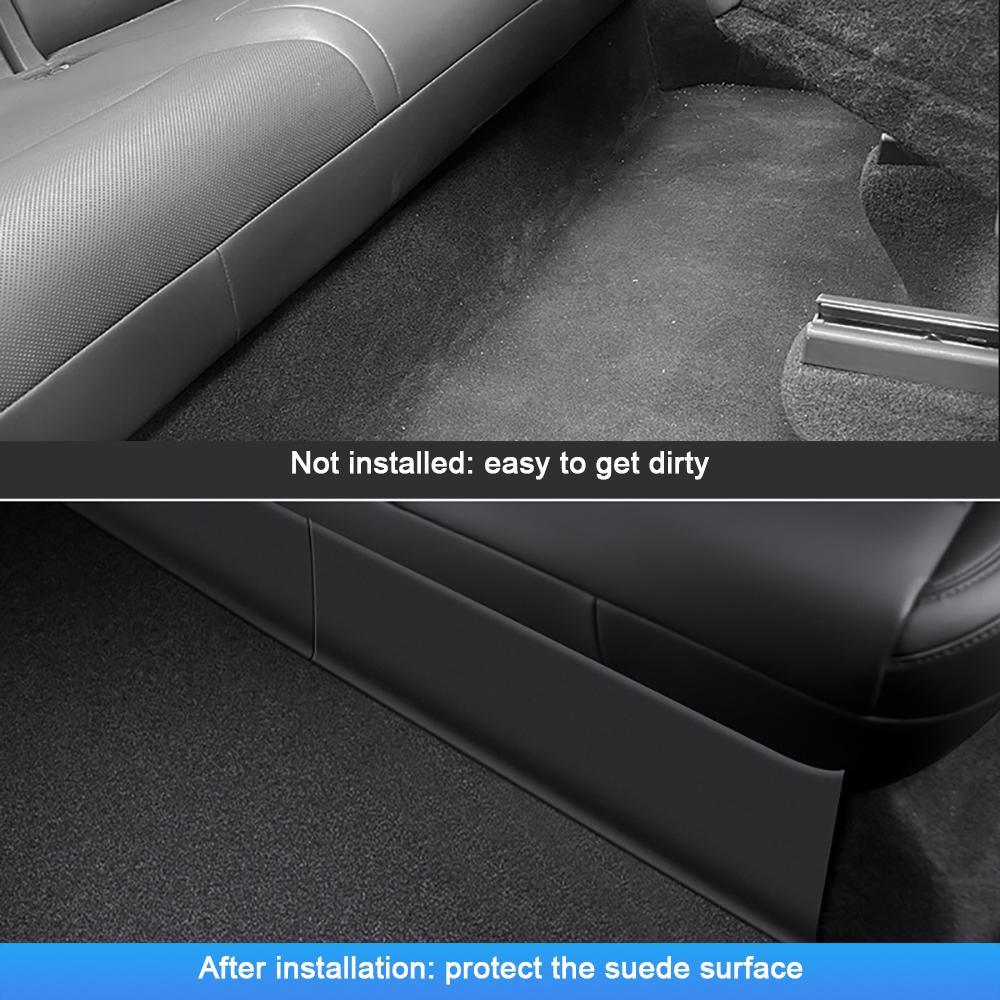 For Tesla New Model Y Juniper 2025 Launch Center Console Side Anti-Kick TPE Cover Mats Rear Console and Underseat Protectors