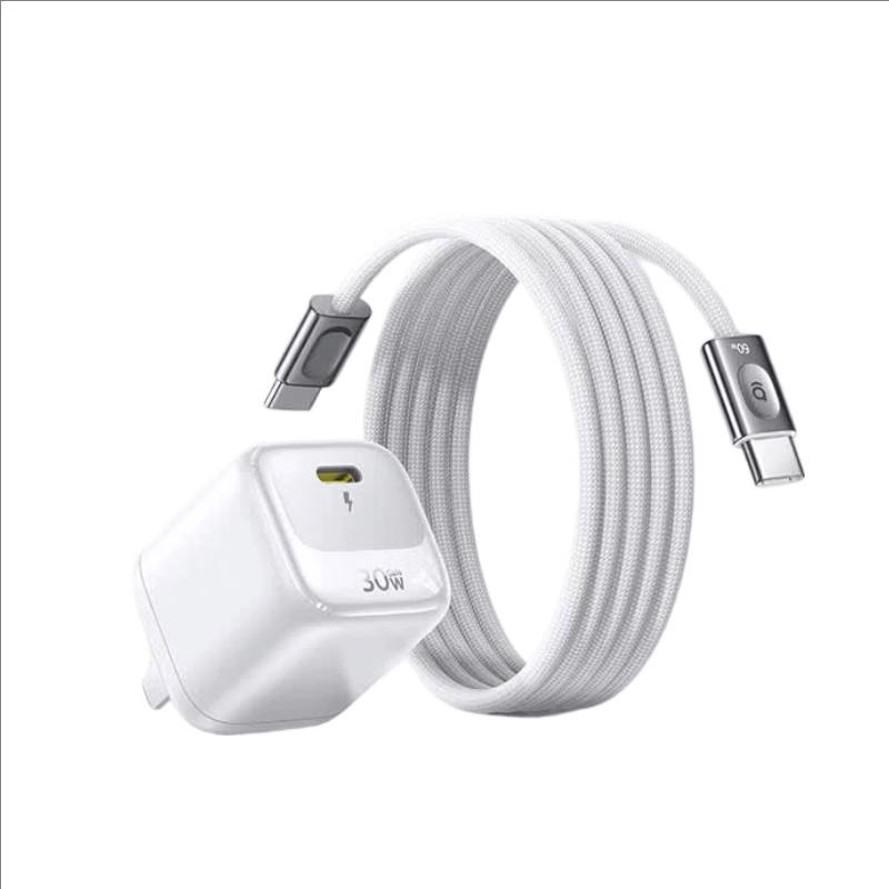 Baseus Быстрое зарядное устройство EnerFill FN22 30 Вт GaN USB-C Комплект