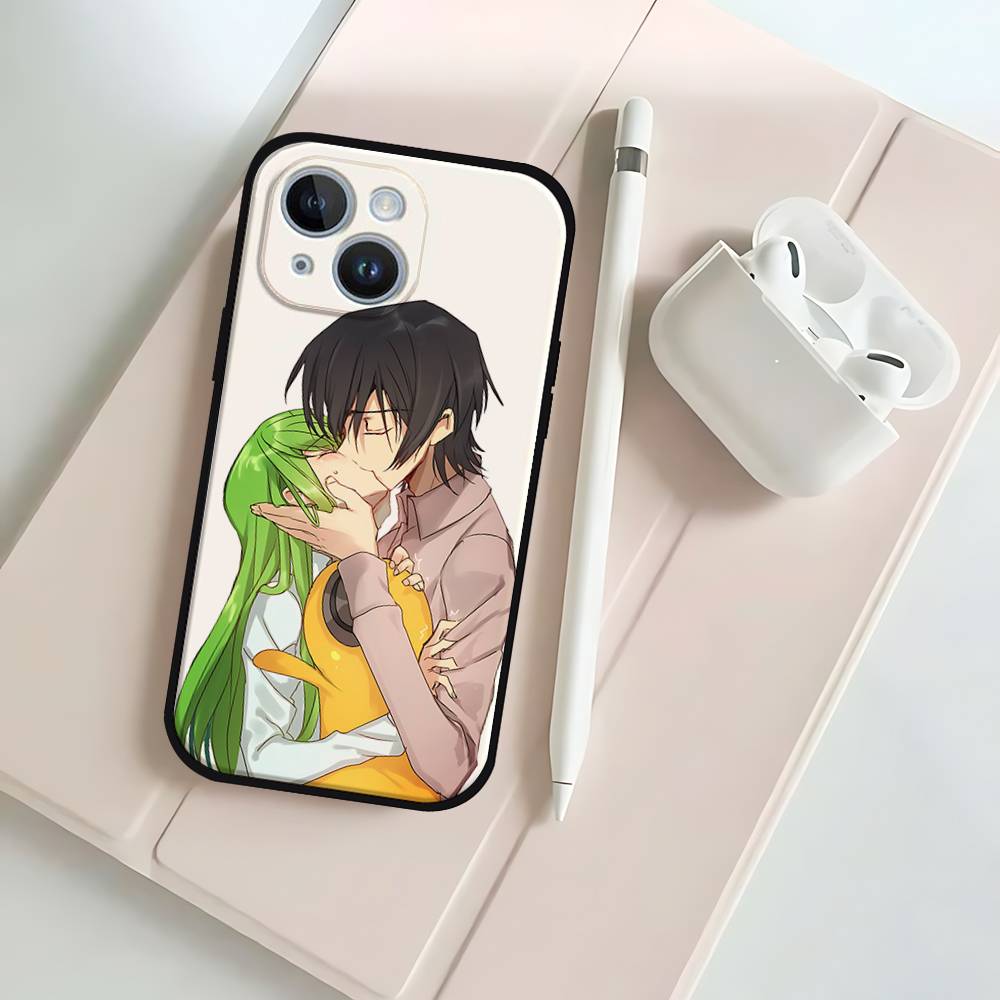 Аниме C-Codes G-Geass Черный Чехол Для Телефона Подходящий Для IPhone 17,16,15,11,13,14 Pro Max,Plus,X,Xr,Xs Max,13Mini