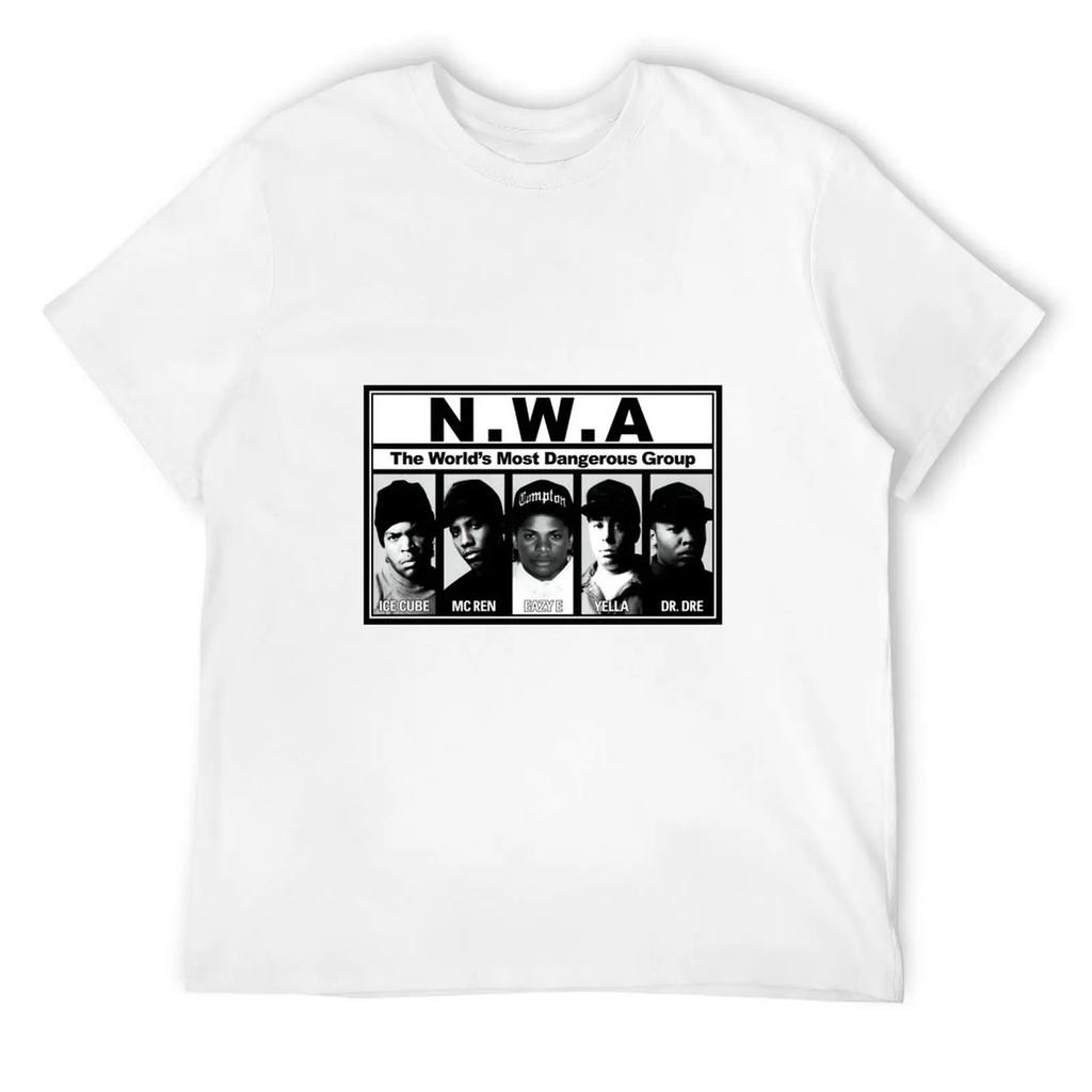 N.W.A Group Cool Design Rap T-Shirt Boys Animal Print Anime Figures Oversizeds Quick Drying Men's T-shirt