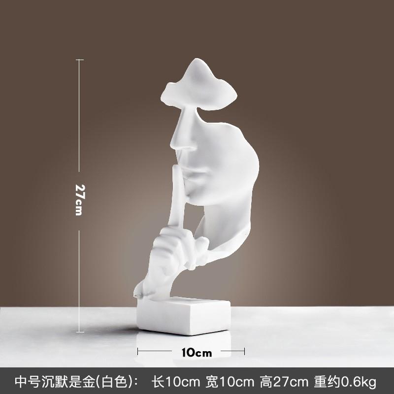 Abstract Masked Human Resin Sculpture Modern Home Decor Statue Living Room Coffee Table Cabinet Display