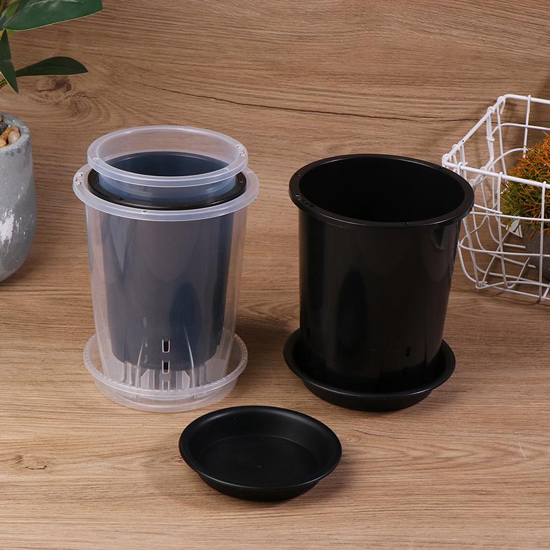 1 шт., цветочный горшок для орхидей, пластиковые горшки с отверстиями, поддон, декоративные контейнеры, утолщенные для комнатного сада, питомника