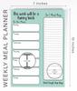Inkdotpot Weekly Meal Planner Notepad 7"x10 , "Kitchen Menu" Magnetic Meal Planning Pad with Tear Off Grocery S-54 Sheets