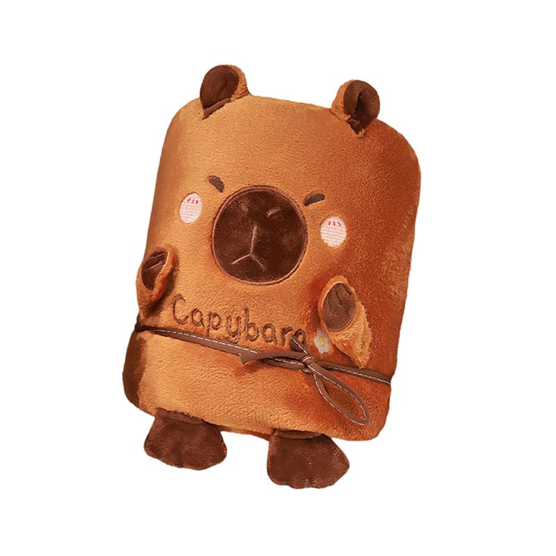 Капибара фланелевое одеяло Капибара плюшевое повседневное теплое рулонное одеяло плед одеяло спальня офис постельные принадлежности подарочные принадлежности