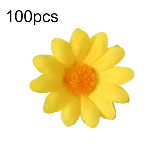 100 шт. искусственный цветок поддельные шелковые головки подсолнуха свадебный цветочный декор «сделай сам»
