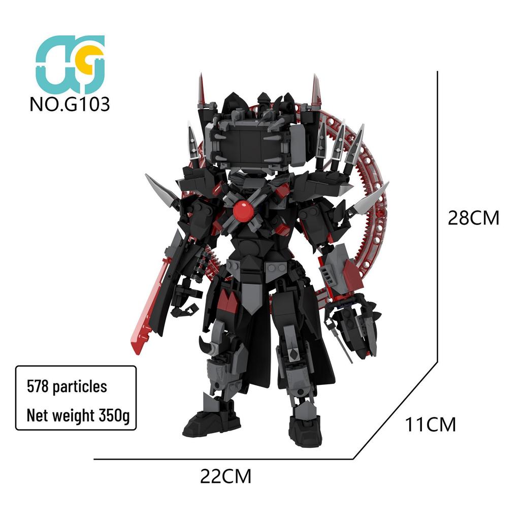 Трансграничный Титан Клокмен против. Туалетмен Телевизор Динамик Конструктор Минифигурки