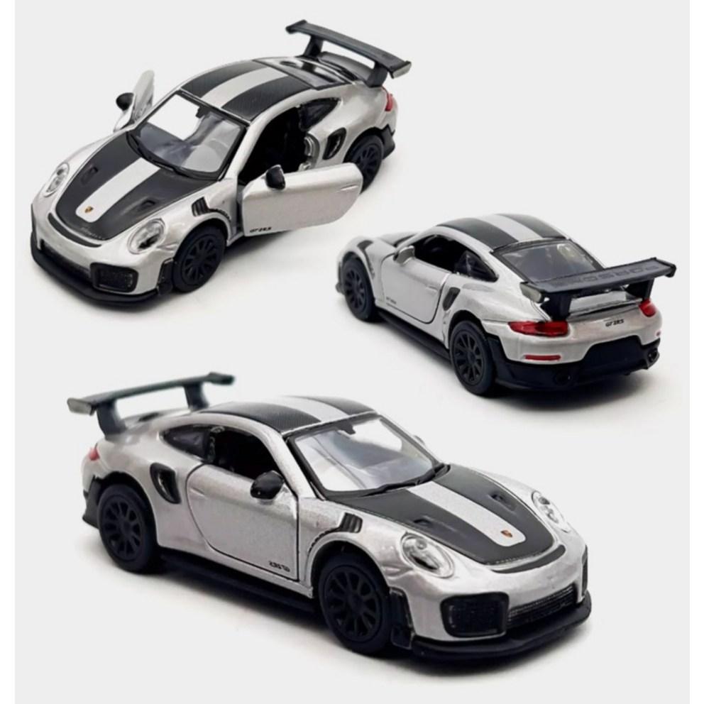 Майсто 1:64 Иконки Скорости Porsche 911 GT2 RS Металлическая Модель Автомобиля с Открывающимися Дверями, Серебристый