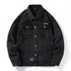 Tooling Denim Jacket Men's Spring and Autumn American Retro Loose Spring Denim Jacket Couple Lapel Jacket