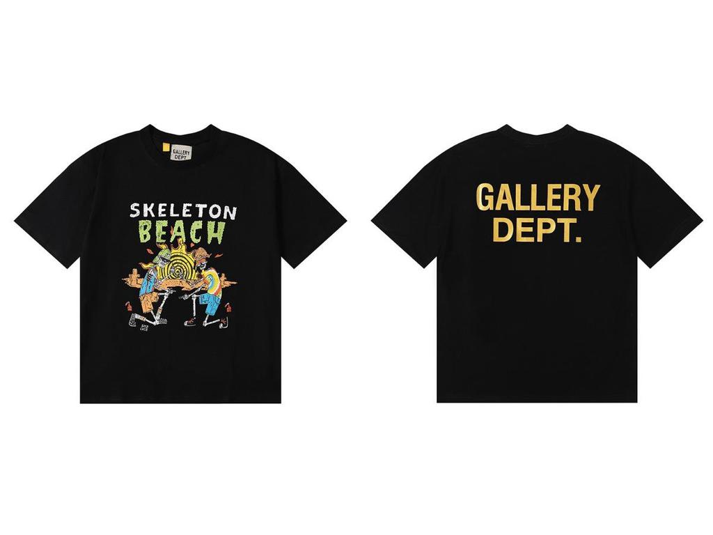 GALLERY DEPT American Tide Tie-Dye Graffiti Short-Sleeve T-Shirt