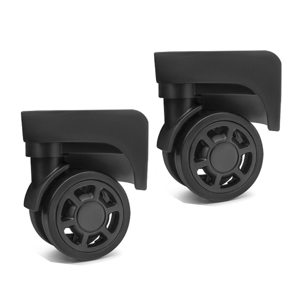2 шт. сменные роликовые колеса для тележки, сверхпрочные роликовые колеса для багажной коробки, чемодана, поворотные на 360 градусов, бесшумные колеса
