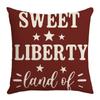 New Independence Day Pillow Five-pointed Star Text Printed Home Decoration Supplies Linen Pillow Case