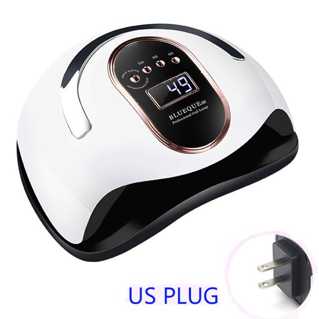 УФ-светодиодная лампа для сушки ногтей, маникюрная лампа для ногтей, 4 режима с ЖК-дисплеем с датчиком движения, сенсорный переключатель, отверждение полигель-лака для ногтей