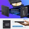 Внешний CD/DVD привод с 2 USB-портами, 2 портами Type-C и слотами для карт TF/SD. Портативный CD DVD пишущий плеер для ноутбука, настольного ПК